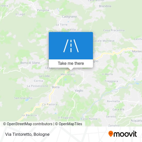 Via Tintoretto map