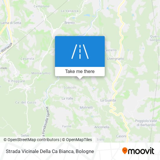 Strada Vicinale Della Ca Bianca map