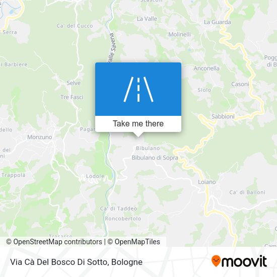 Via Cà Del Bosco Di Sotto map