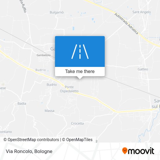 Via Roncolo map