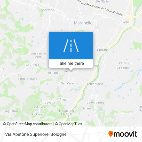 Via Abetone Superiore map