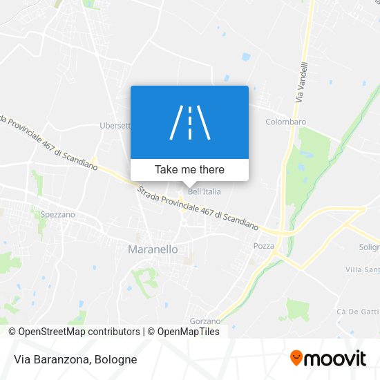 Via Baranzona map