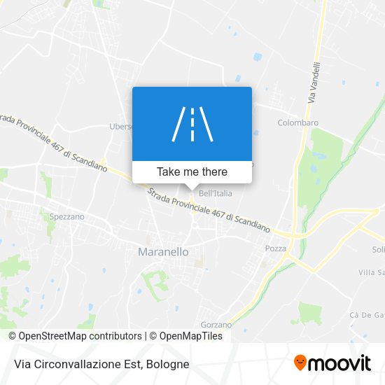 Via Circonvallazione Est map