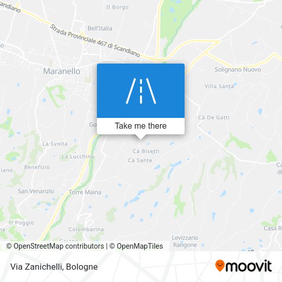 Via Zanichelli map