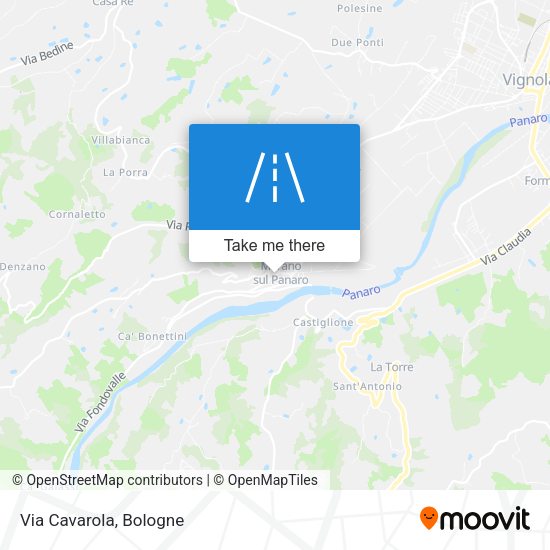 Via Cavarola map