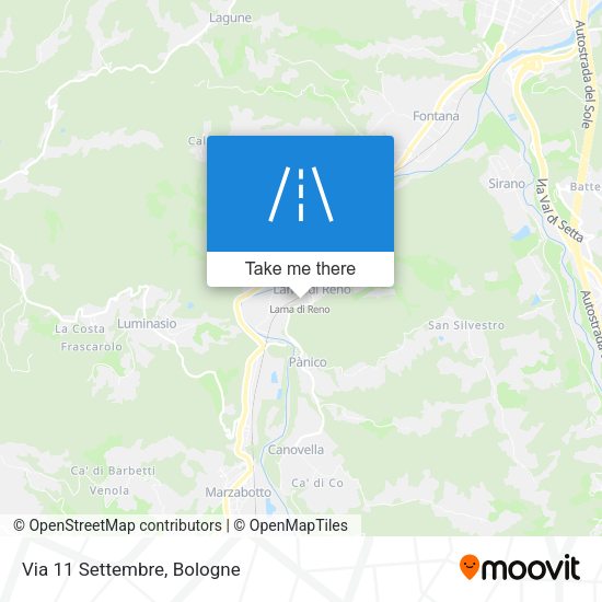 Via 11 Settembre map