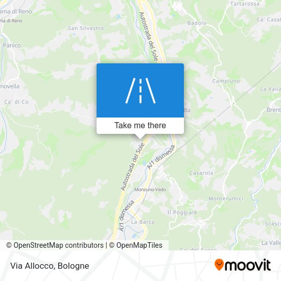 Via Allocco map