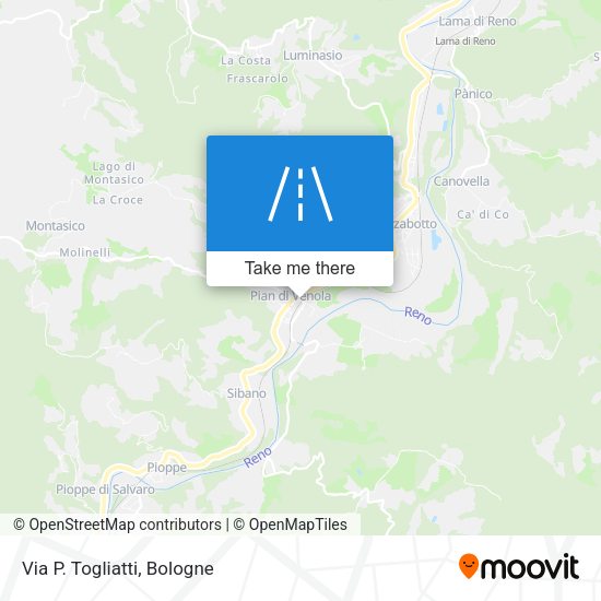 Via P. Togliatti map
