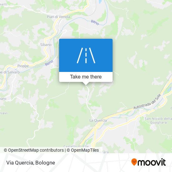 Via Quercia map