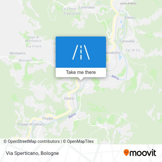 Via Sperticano map