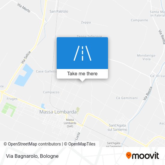 Via Bagnarolo map
