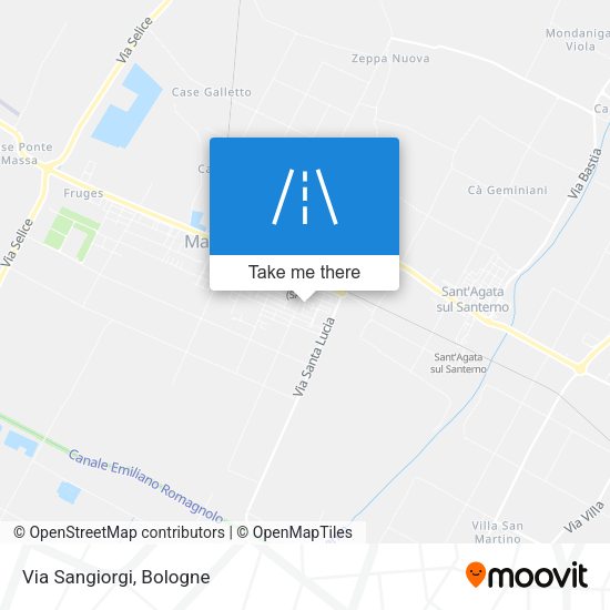Via Sangiorgi map