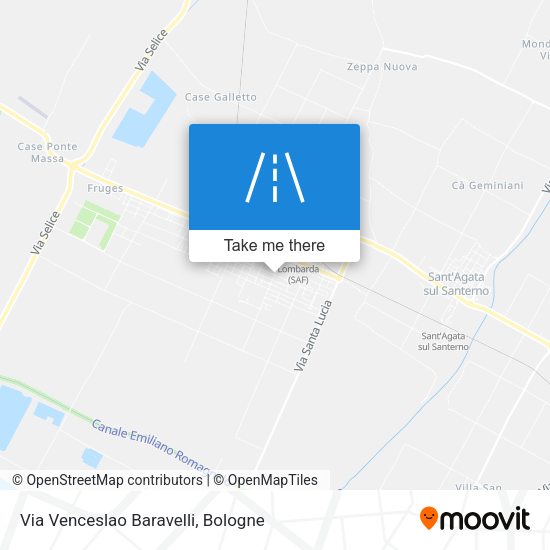 Via Venceslao Baravelli map