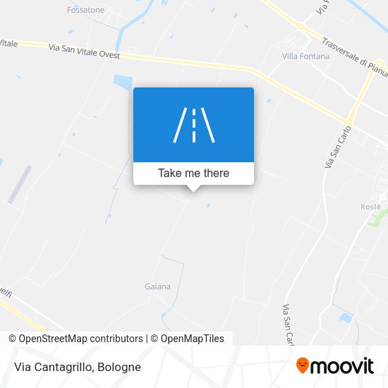 Via Cantagrillo map