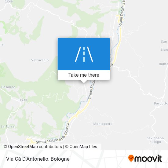 Via Cà D'Antonello map