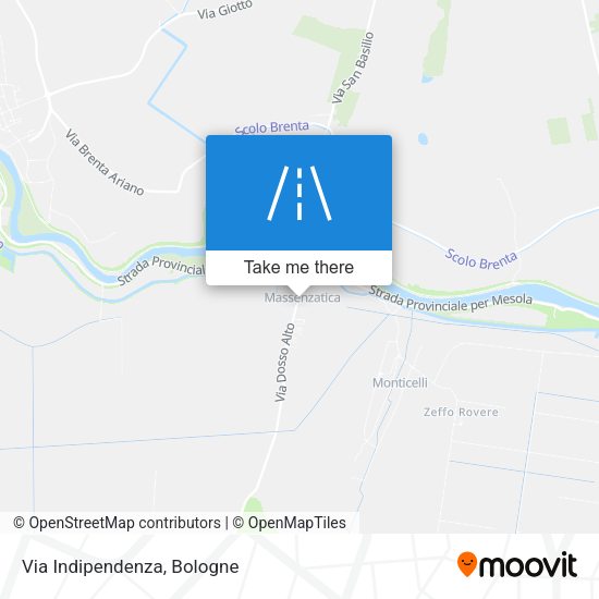 Via Indipendenza map