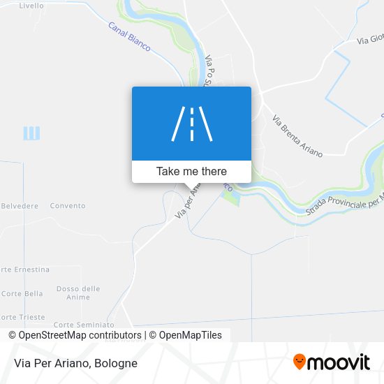 Via Per Ariano map