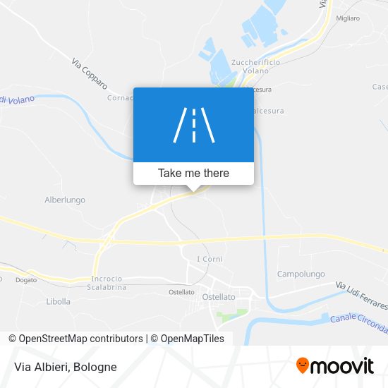 Via Albieri map