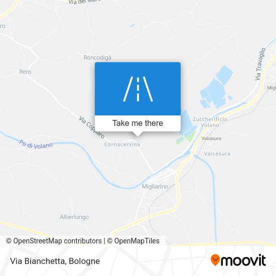 Via Bianchetta map