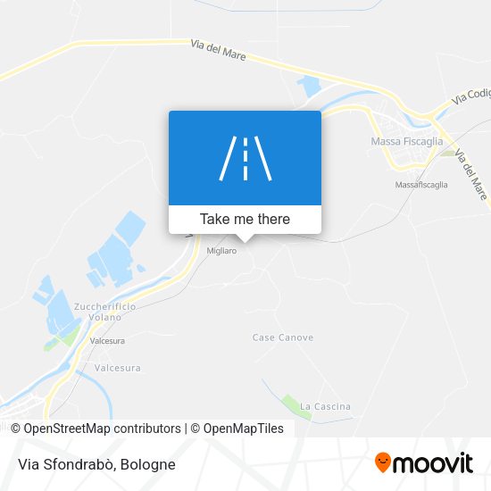 Via Sfondrabò map