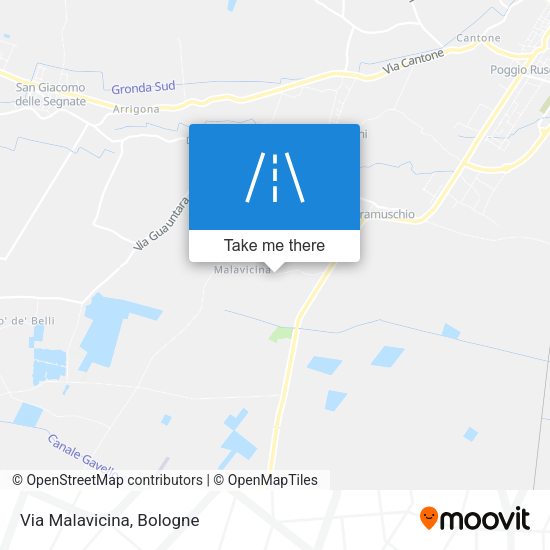 Via Malavicina map