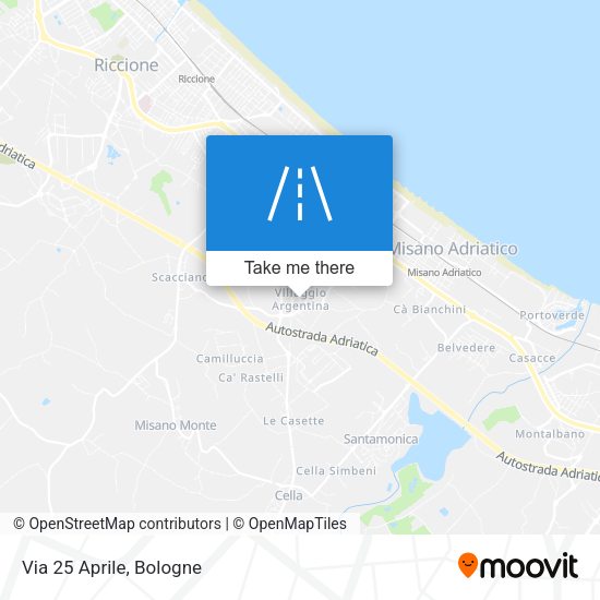 Via 25 Aprile map