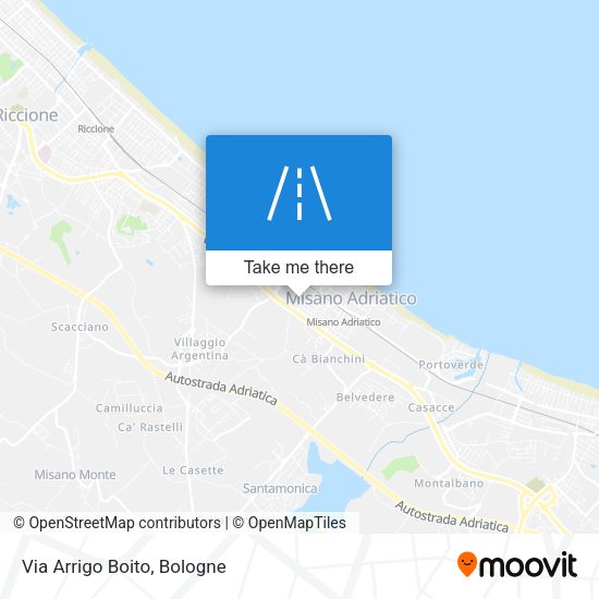 Via Arrigo Boito map