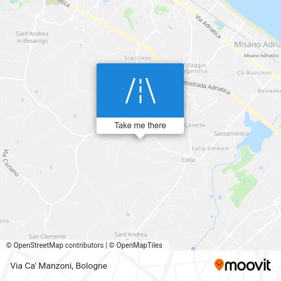 Via Ca' Manzoni map