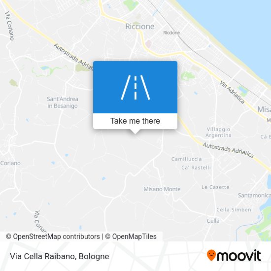 Via Cella Raibano map