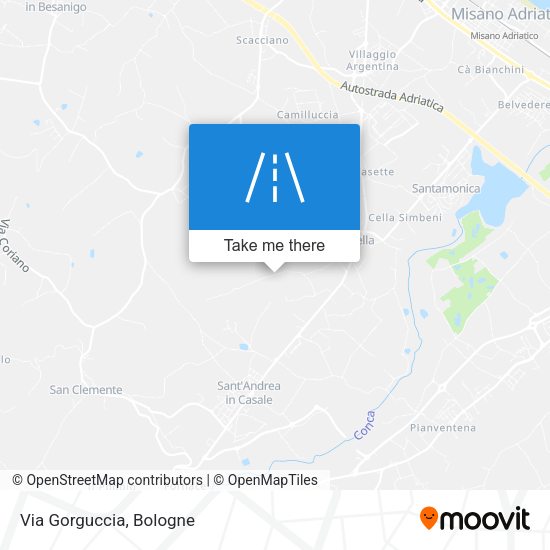Via Gorguccia map