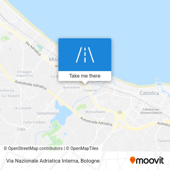 Via Nazionale Adriatica Interna map