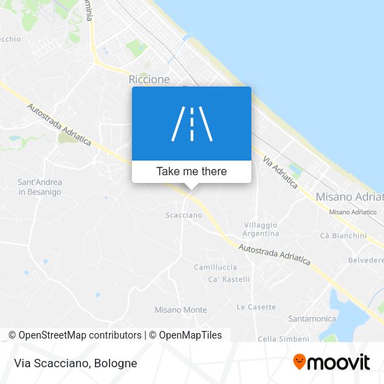 Via Scacciano map