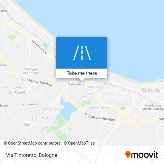 Via Tintoretto map