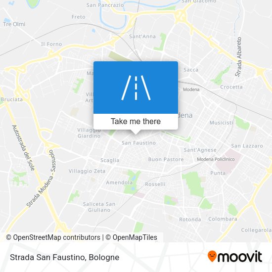 Strada San Faustino map