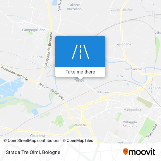 Strada Tre Olmi map