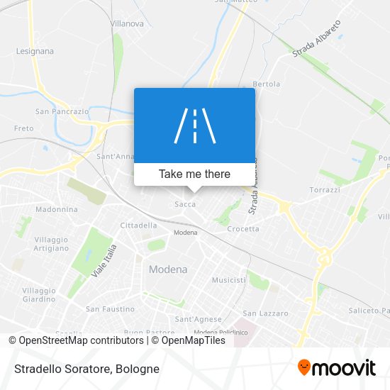 Stradello Soratore map