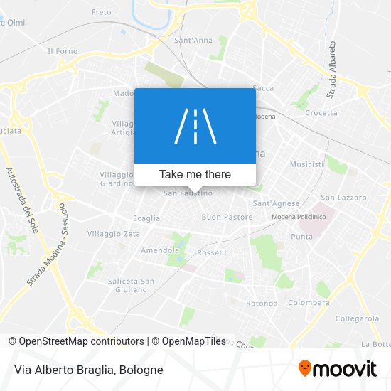 Via Alberto Braglia map