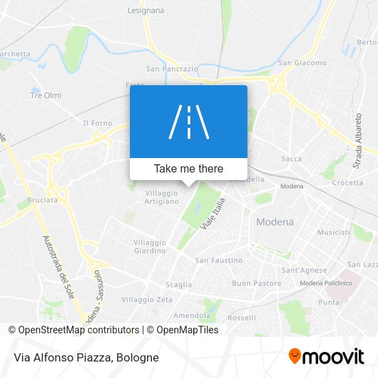 Via Alfonso Piazza map