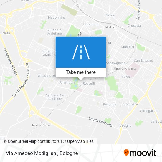 Via Amedeo Modigliani map