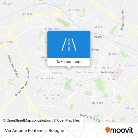 Via Antonio Fontanesi map