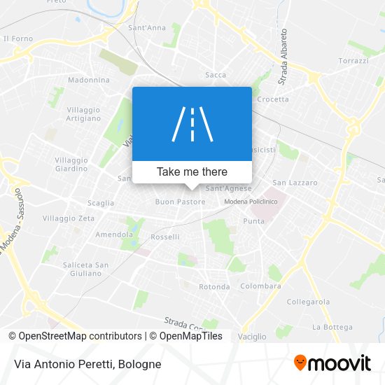 Via Antonio Peretti map
