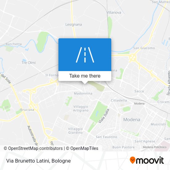 Via Brunetto Latini map
