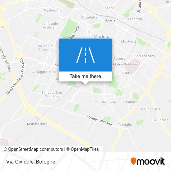 Via Cividale map