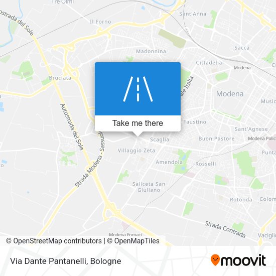 Via Dante Pantanelli map