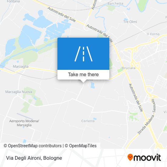 Via Degli Aironi map