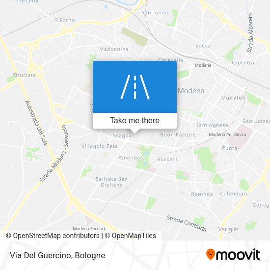 Via Del Guercino map