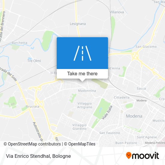 Via Enrico Stendhal map