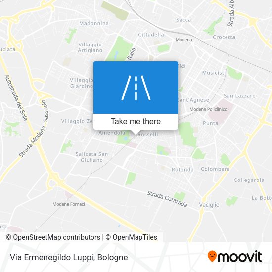 Via Ermenegildo Luppi map