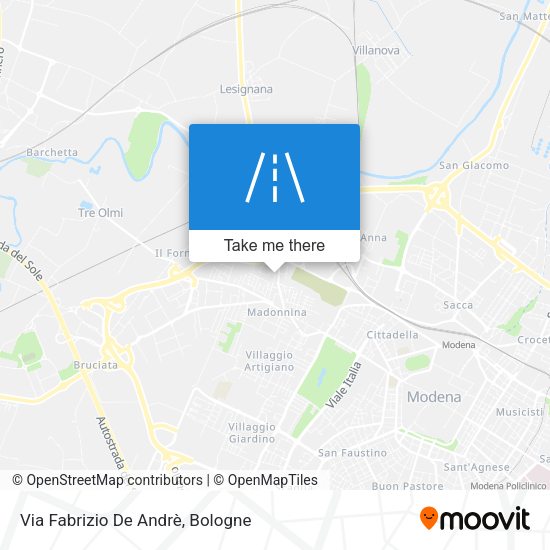 Via Fabrizio De Andrè map