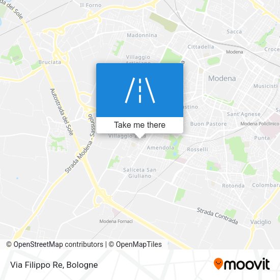 Via Filippo Re map